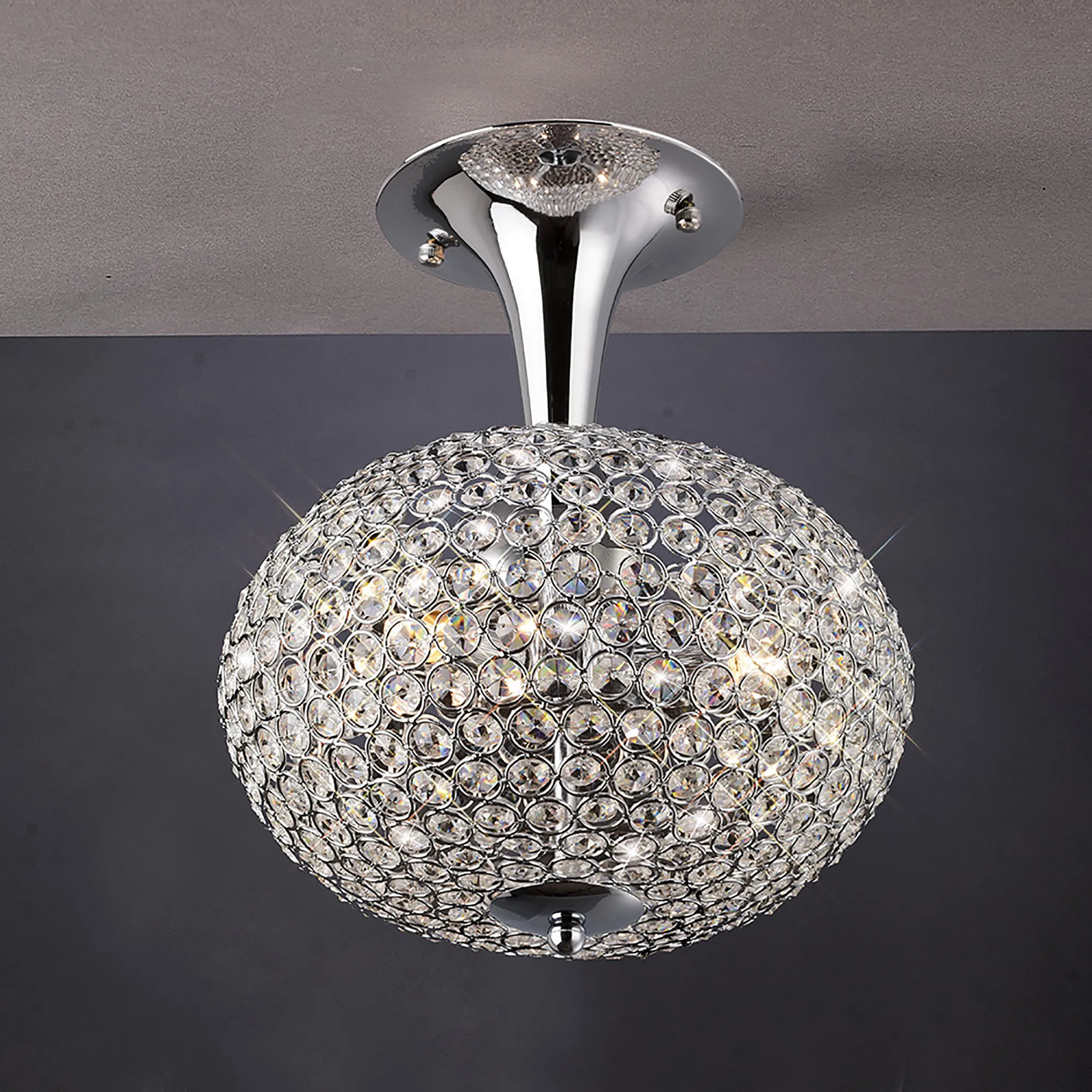 IL30415  Vado Crystal Semi Flush 3 Light